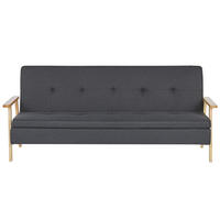 SCHLAFSOFA Polsterbezug Dunkelgrau Tjorn - Dunkelgrau, Textil (204/84/85cm) - Beliani