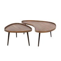 COUCHTISCH MATEO VASSOIN Organische Tablett-Tische aus massiver Akazie - Braun, Holz (55/103/37cm) - alesvelt