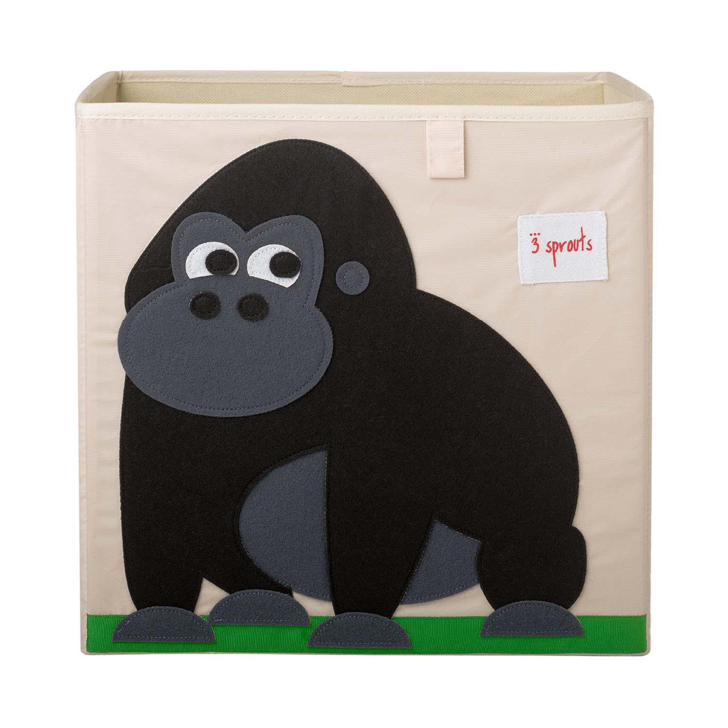 AUFBEWAHRUNGSBOX Gorilla 33x33x33cm - Naturfarben, Textil (33/33cm) - 3Sprouts