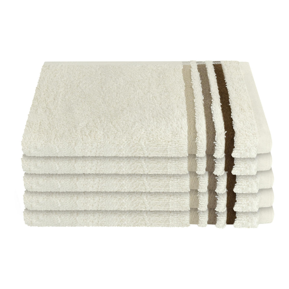 GÄSTETUCHSET Skyline Color - 5-teilig - 30 x 50 cm - Creme - Creme, Textil (30/50cm) - SCHIESSER