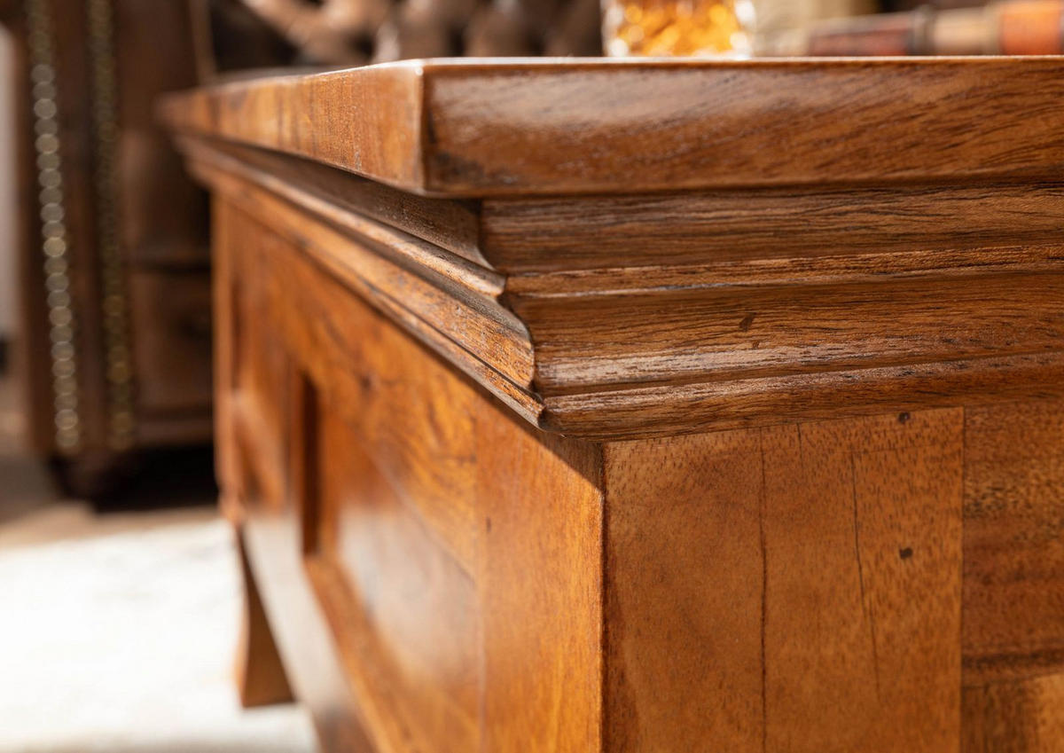 COUCHTISCH Akazie 120x75x40 honig lackiert OXFORD #0445 - Braun, Holzwerkstoff (75/120/40cm)