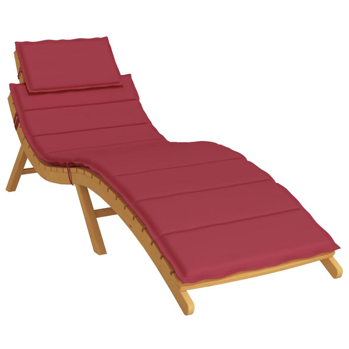 SONNENLIEGEN-AUFLAGE Weinrot 186/58/4 Cm Oxford-Gewebe - Rot, Textil (58/4/186cm) - vidaXL