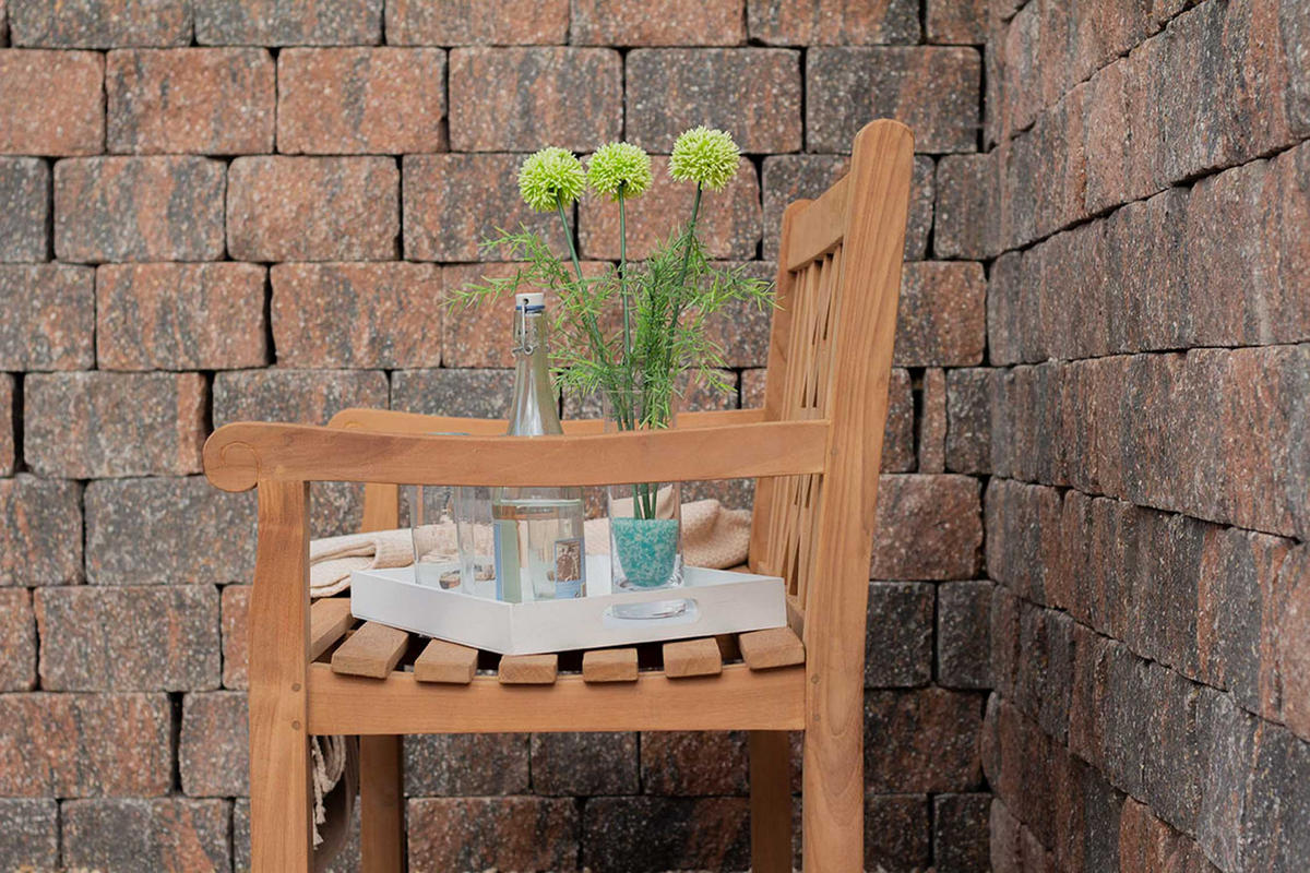 GARTENBANK Sailor - Naturfarben, Holz (120/89/60cm) - Mr. Deko