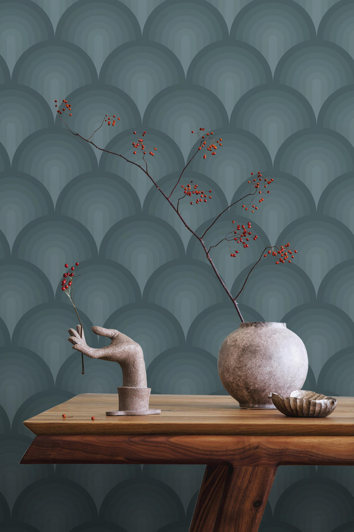 TAPETE 3D Muster 50 x 900 cm - Blau, Papier (50/900cm) - ESTAhome