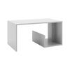 COUCHTISCH Lonar Weiß 80 x 46.6 cm - Weiß, Holzwerkstoff (46.6/80/40cm) - Vicco