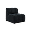 SOFAELEMENT Samt Stoff Blau - Türkis/Schwarz, Holzwerkstoff/Kunststoff (75/77/90cm) - Makamii