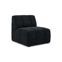 SOFAELEMENT Samt Stoff Blau - Türkis/Schwarz, Holzwerkstoff/Kunststoff (75/77/90cm) - Makamii