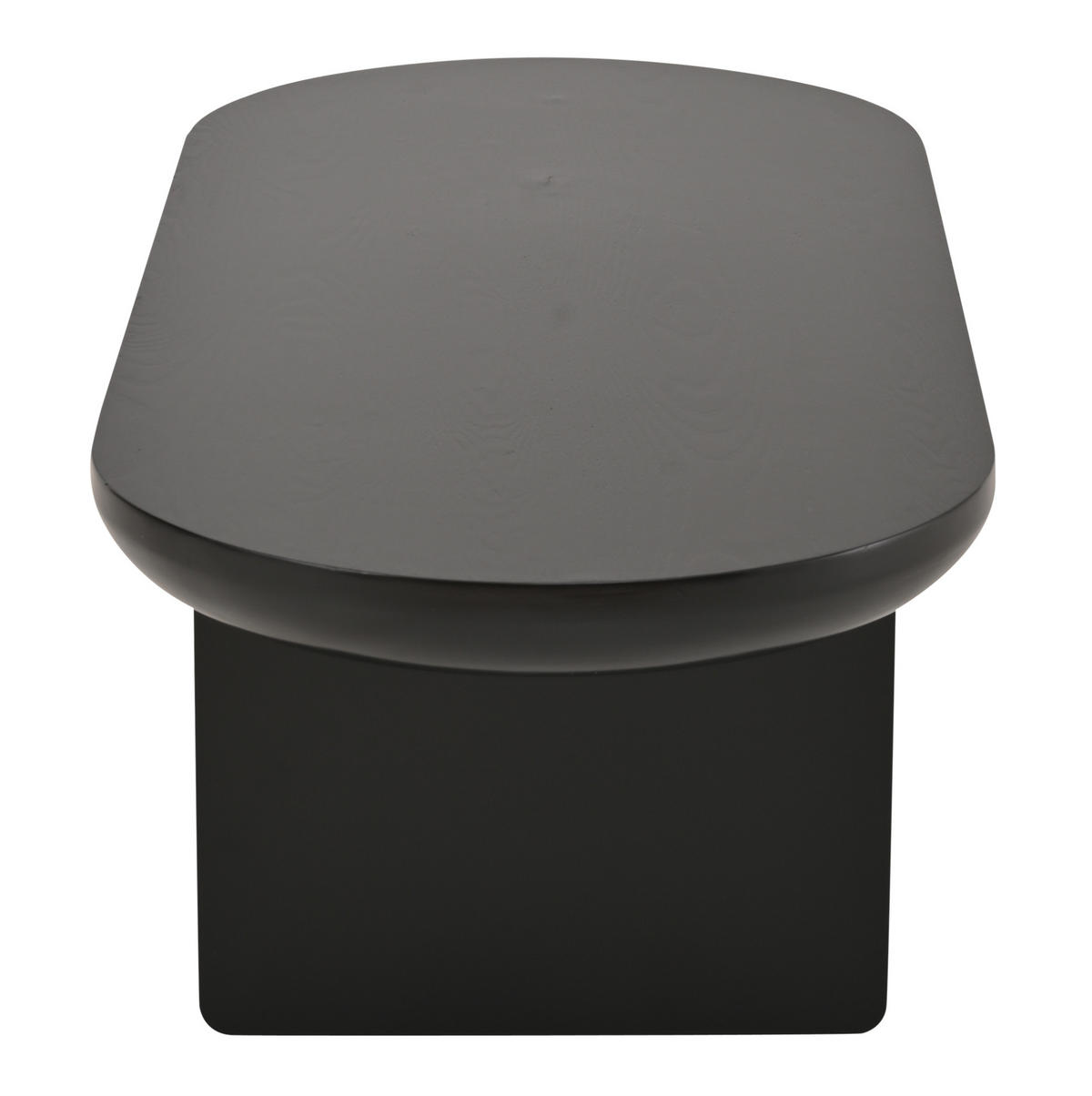 COUCHTISCH 119,7/49,8/35,5 cm in Schwarz aus MDF, oval und minimalistisch - Schwarz, Holzwerkstoff (49.8/119.7/35.5cm) - BEAOK