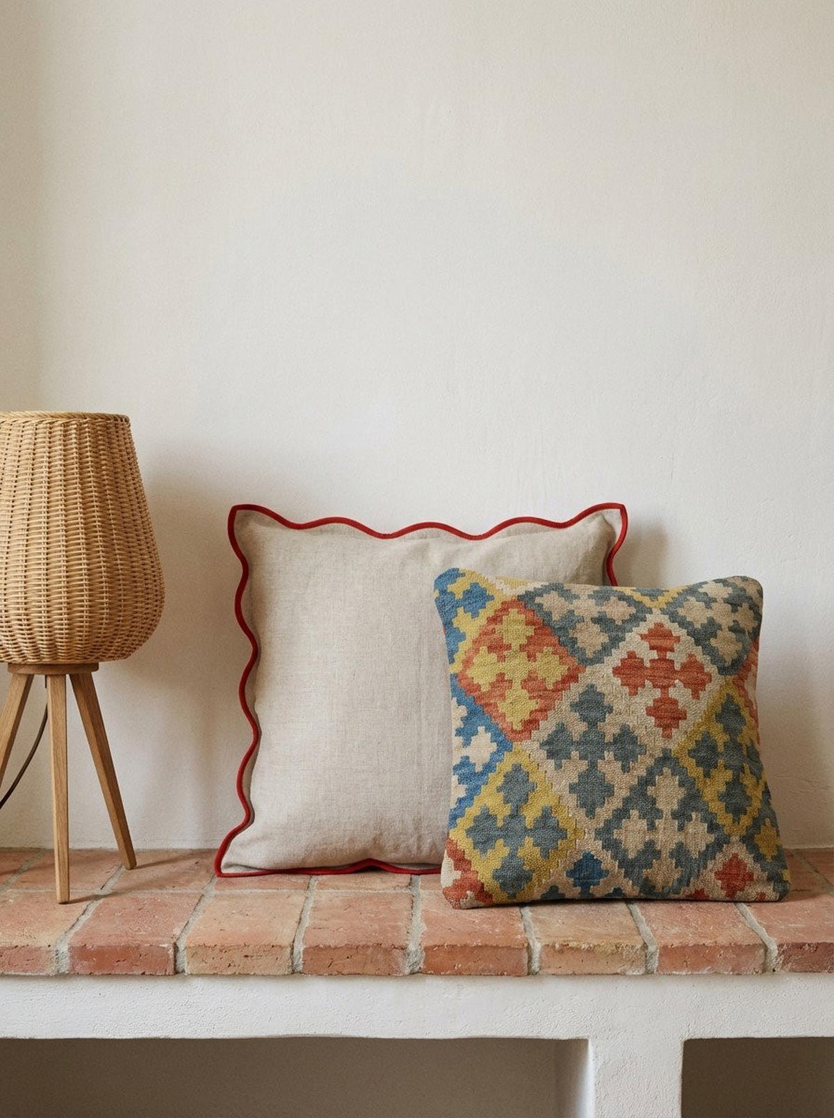 KELIM-KISSEN Mehrfarbig 50/50 cm Schurwolle - Multicolor, Textil (50/50cm) - Looma