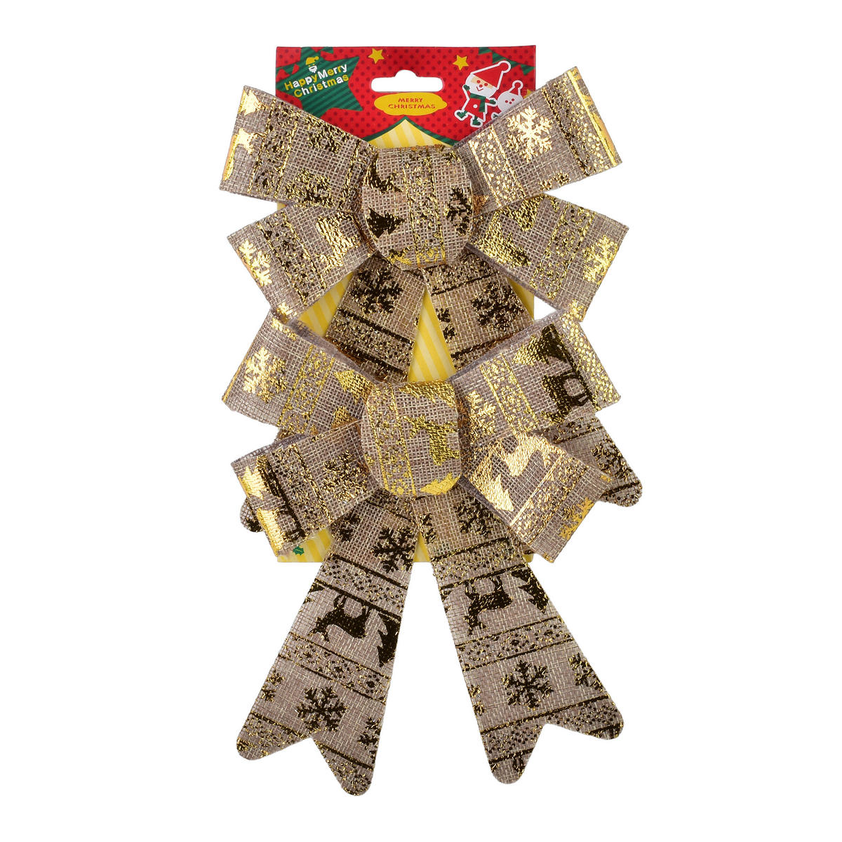 SCHLEIFEN Santa Lila 2er Set Gold 15x15x18 cm Kunststoff - Goldfarben, Kunststoff (15/18/15cm) - Mondex