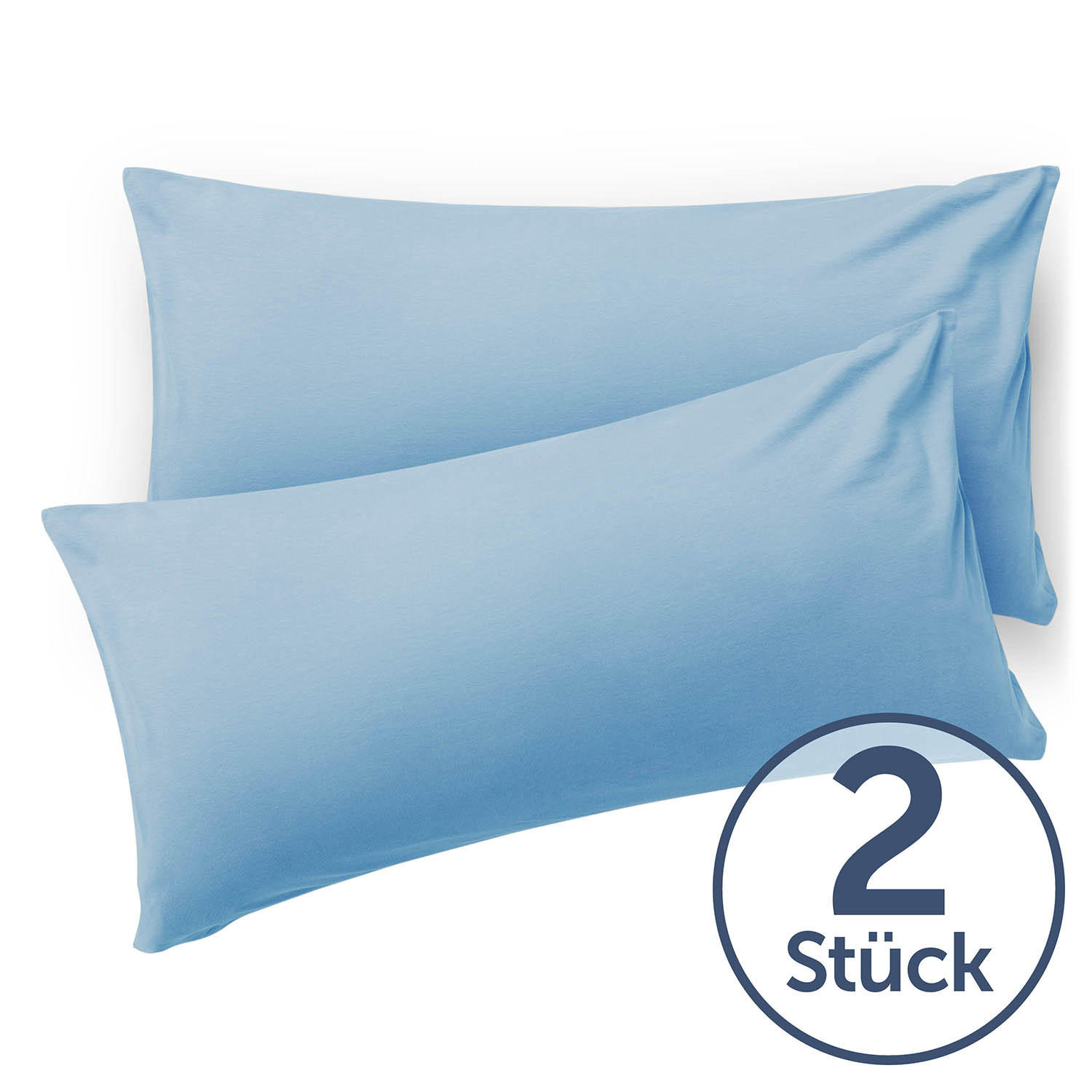 KISSENBEZUG Ellen 40/70 cm, 2er-Set, Hellblau - Hellblau, Textil (70/40cm) - Blumtal