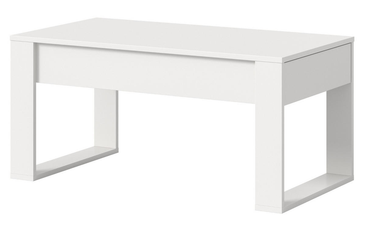 COUCHTISCH weiß, Beistelltisch mit 2x Schubkasten, 110 x 60 cm Jonte - Weiß, Holzwerkstoff (110/60/53cm) - Inn.Furn