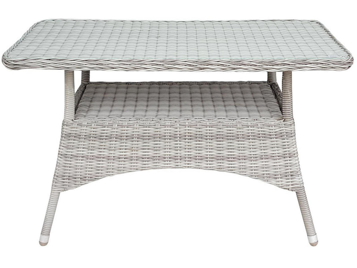 GARTEN SITZGRUPPE Monte Carlo Grau Polyrattan für 4 Personen - Grau, Kunststoff - bellavista - Home & Garden
