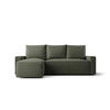 ECKSOFA mit Schlaffunktion SAVIO Quelle 37 Links - Dunkelgrün, Textil (232/140cm) - Bedante