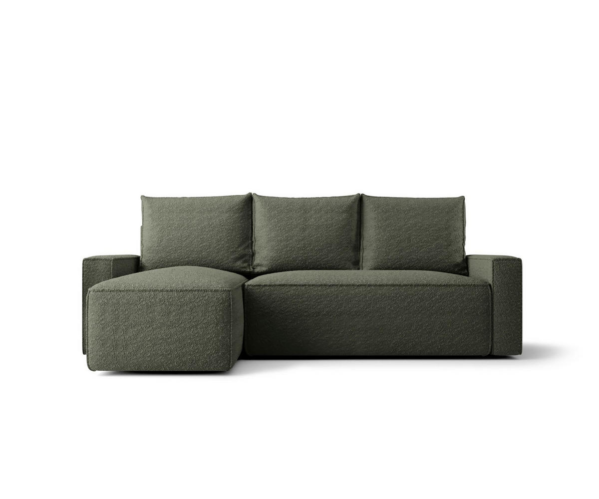 ECKSOFA mit Schlaffunktion SAVIO Quelle 37 Links - Dunkelgrün, Textil (232/140cm) - Bedante