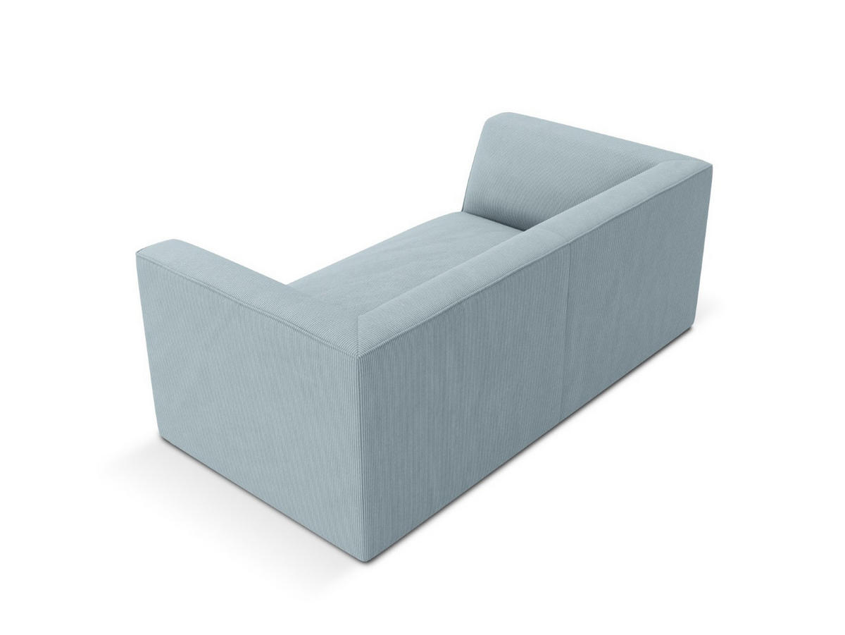 SOFA Ruby aus Cord hellblau 2 Sitzplätze - Hellblau, Textil (93/69/174cm) - Micadoni