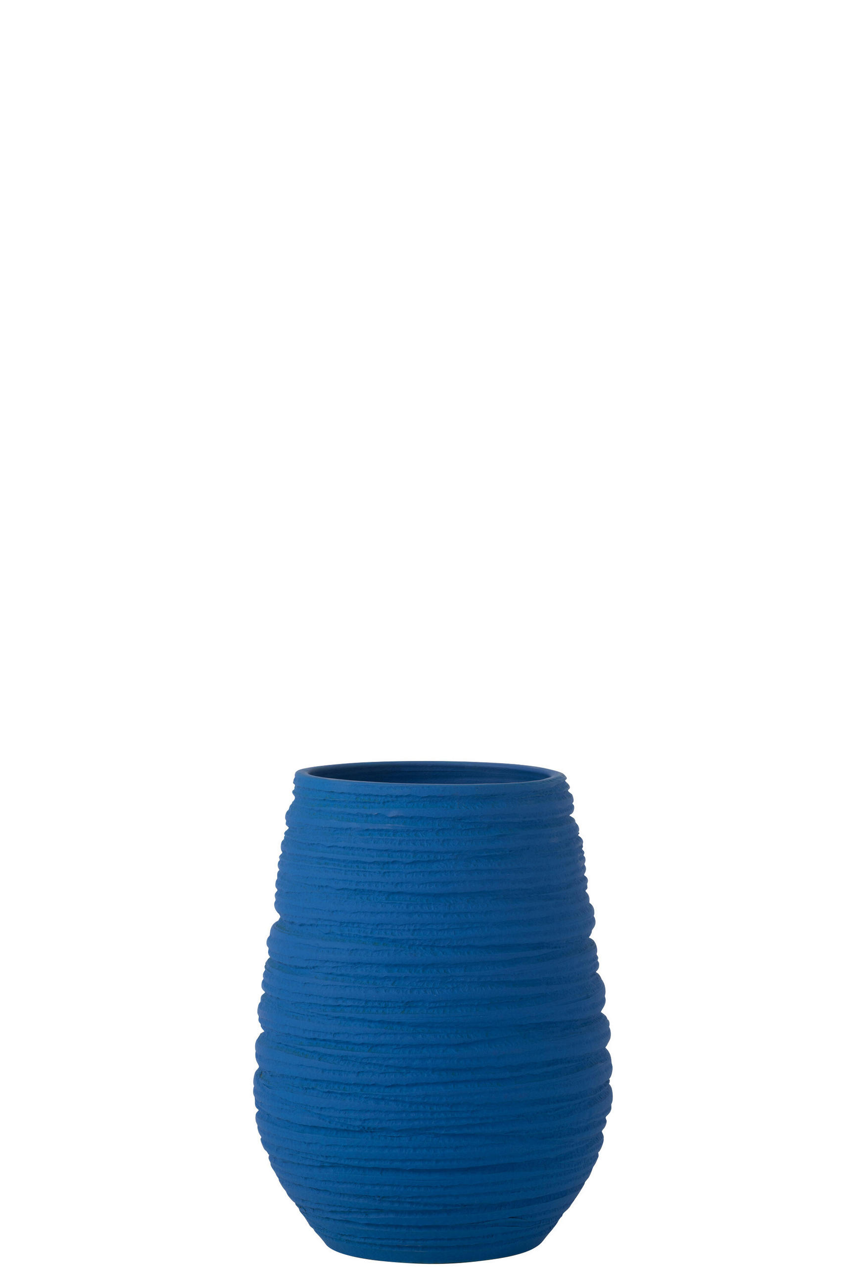 BLUMENTOPF FIESTA - Töpferei - Blau - M - Ø 19 cm - Blau, Keramik (19/30cm) - J-Line