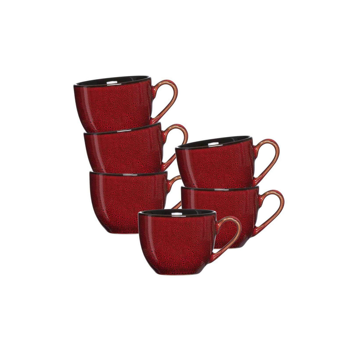 ESPRESSOTASSEN Gambia rot 90 ml 6er Set - Rot, Keramik (0.09L) - Ritzenhoff Breker