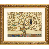 BILD gerahmt 53x63 cm Gustav Klimt "Der Lebensbaum" - Beige, Holz (63/53cm) - artissimo
