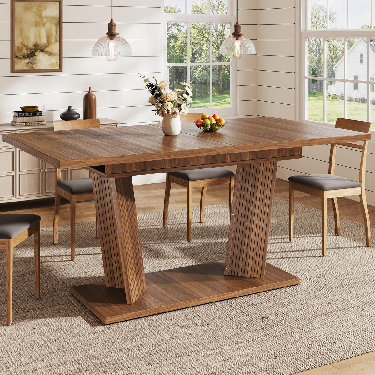 ESSTISCH ausziehbar 120-160/80/76 cm DE-39645 Dunkelbraun - Dunkelbraun, Holzwerkstoff (80/160/76cm) - ComfortXL