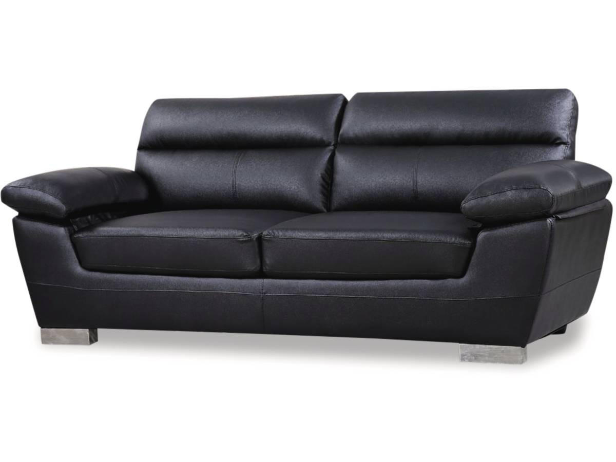 EINZELSOFA dallas Schwarz - Schwarz, Textil (88/90/210cm) - Habitat Garten