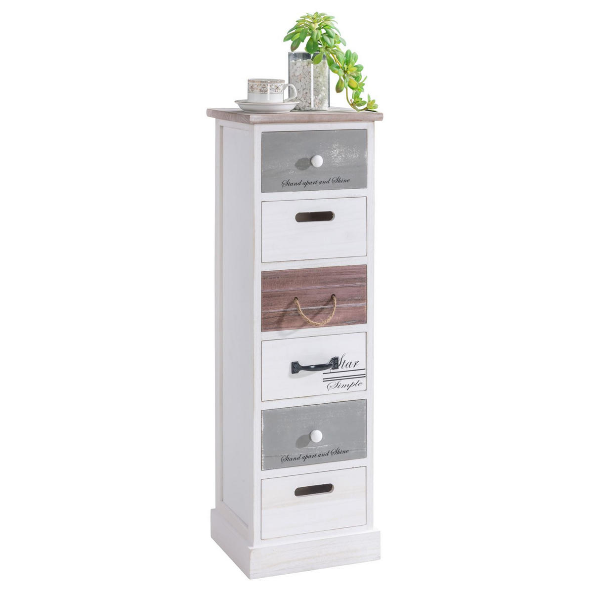 KOMMODE AVIANO - Weiß, Holz (29/91/27cm) - CARO-Möbel