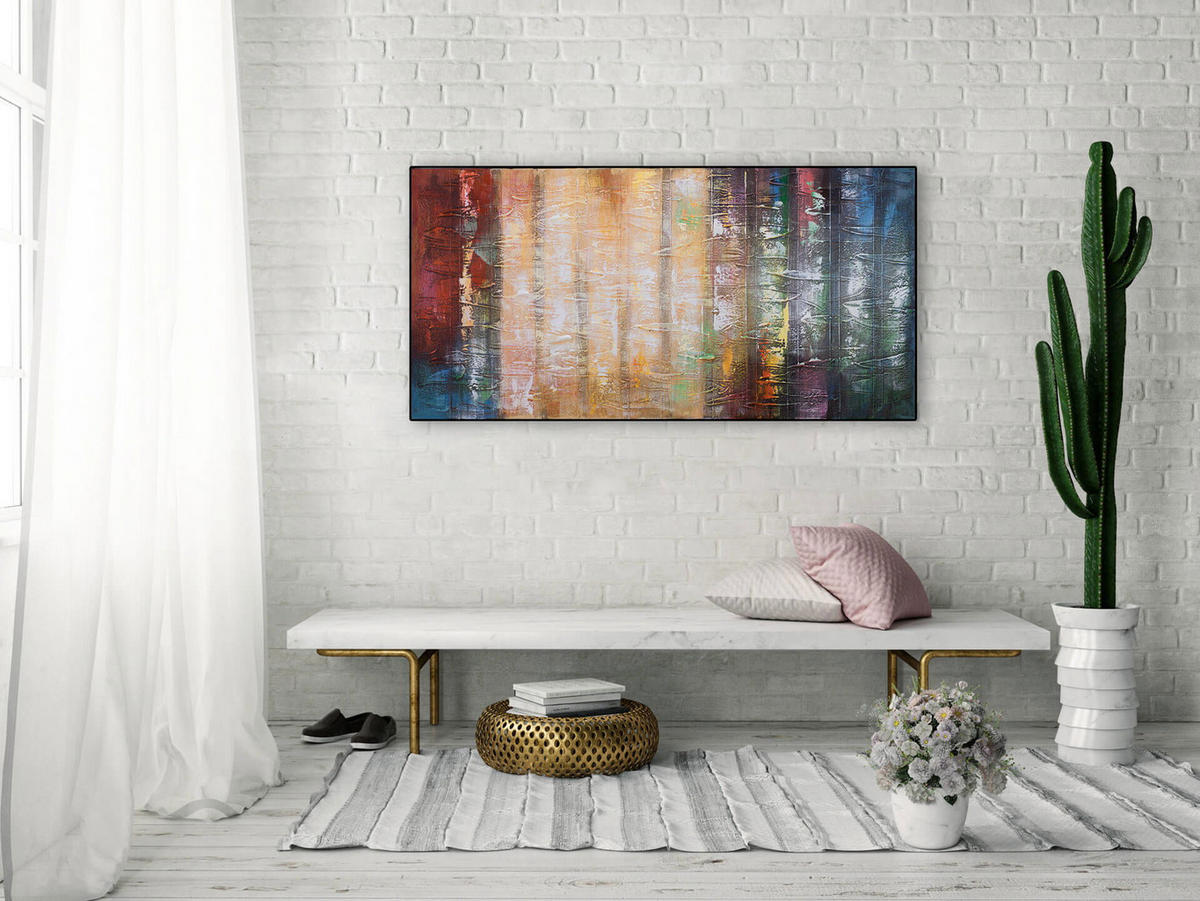ACRYLBILD HANDGEMALT 120/60 cm - Multicolor, Holz/Textil (120/60cm) - KUNSTLOFT