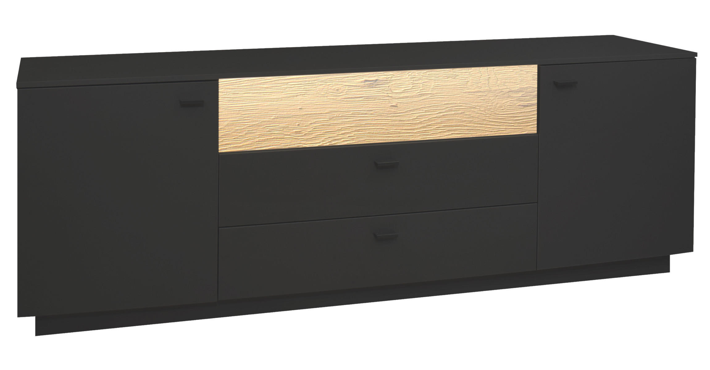 XXXLutz Lowboard Schwarz 207x72x45 cm