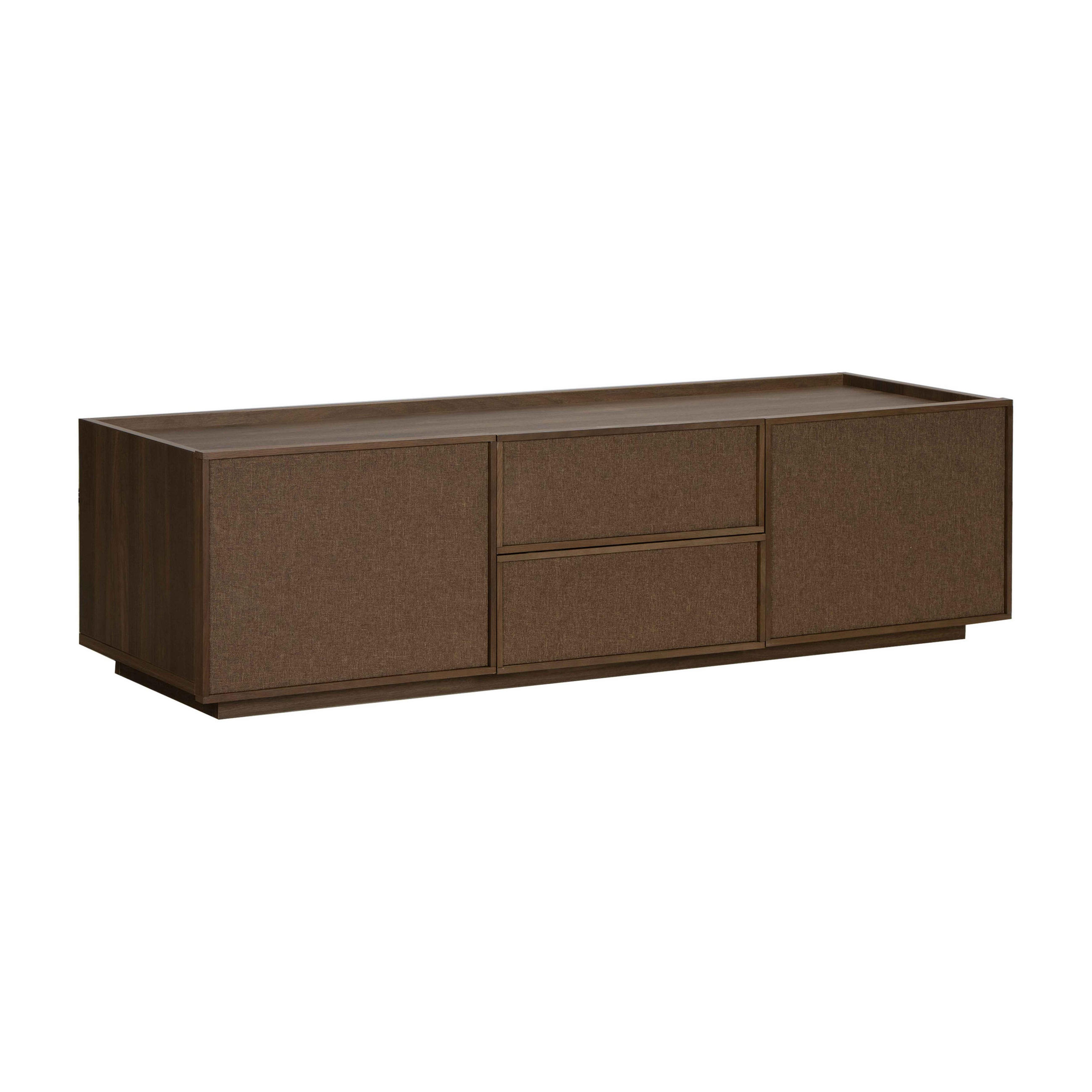 TV-MÖBEL, dunkle Holzoptik - Braun, Holz (150/40/40cm) - Oviala