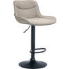 BARHOCKER Stoff taupe - Taupe/Schwarz, Textil/Metall (49/85/51cm) - CLP