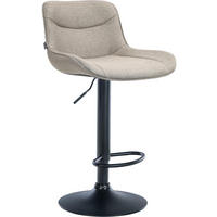 BARHOCKER Stoff taupe - Taupe/Schwarz, Textil/Metall (49/85/51cm) - CLP