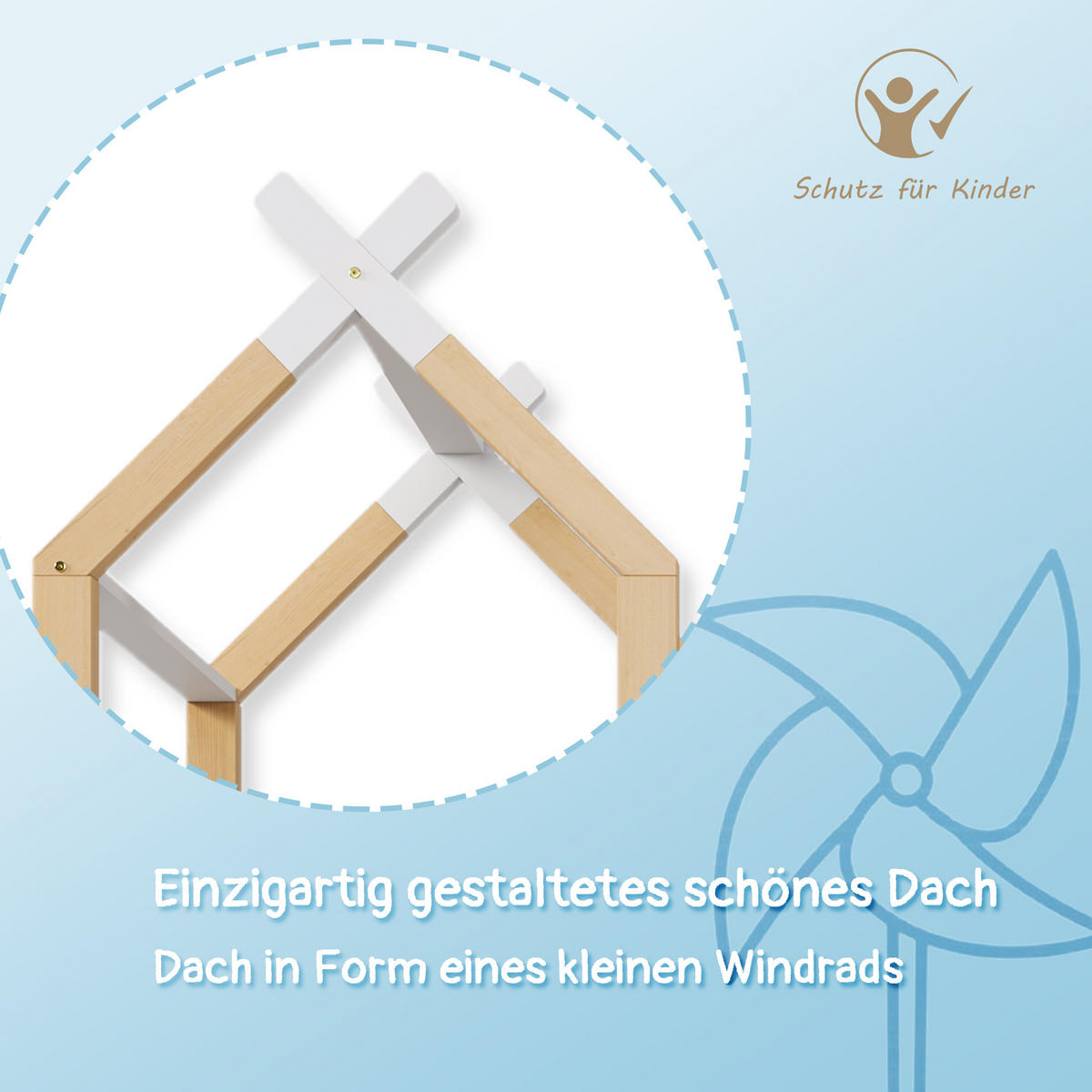 ETAGENBETT Modell Baumhaus Natur & Weiß - Weiß, Holz (90/200cm) - ComfortXL