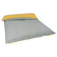WENDE-BETTDECKENBEZUG Doubleface reines Leinen grau/gelb 135/200 cm - Gelb/Grau, Naturmaterialien (135/200cm) - beties Heimtextil