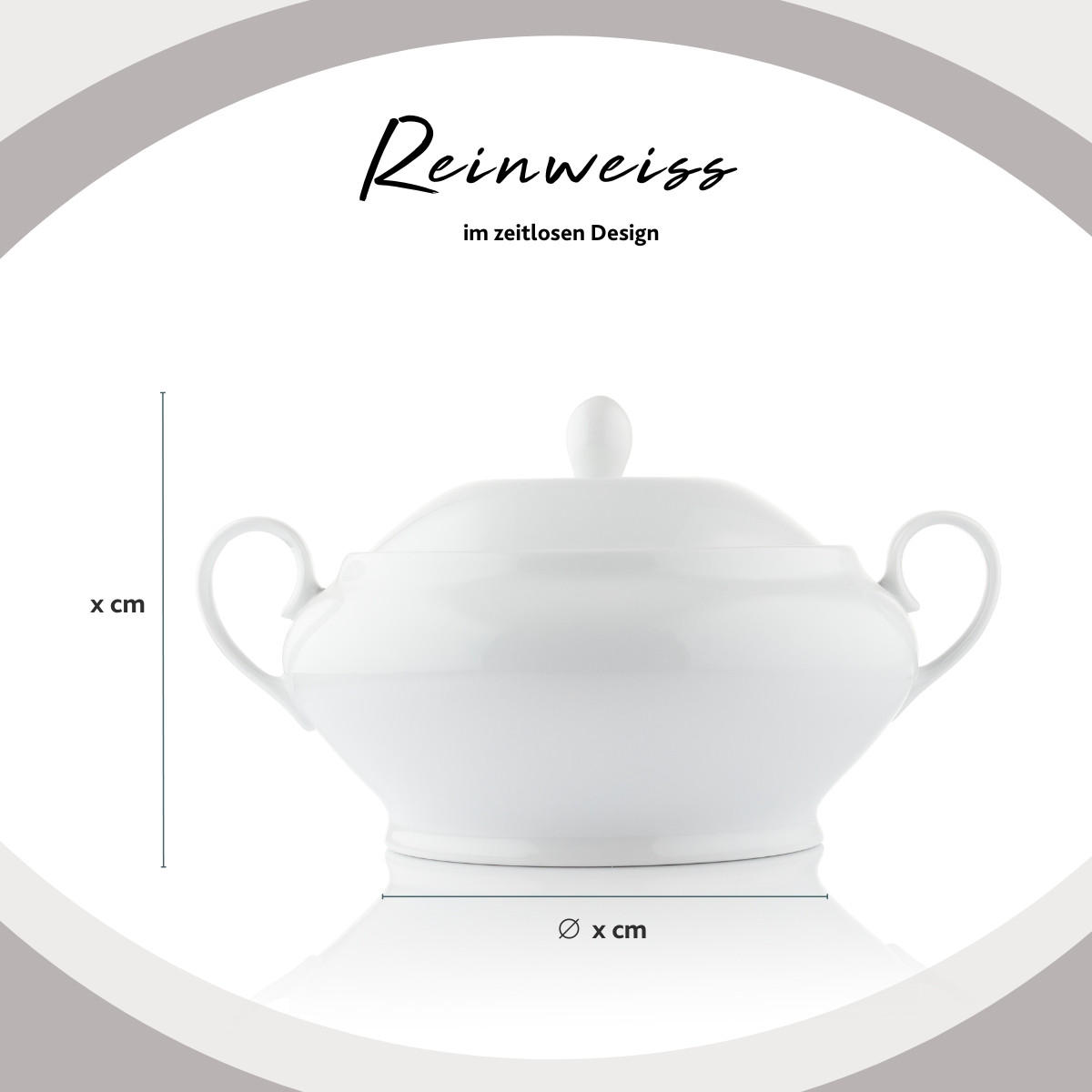 SUPPENTELLER UND SUPPENTERRINE SET NEW PORT - 7-teilig aus Porzellan - Weiß, Keramik (18cm) - Sänger