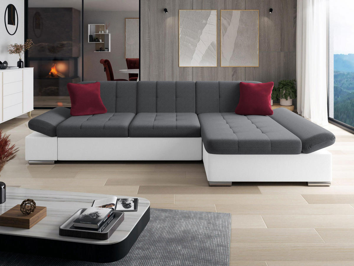 ECKSOFA Malwi, Seite: Rechts - Multicolor, Holz/Textil (278/161cm) - MIRJAN24
