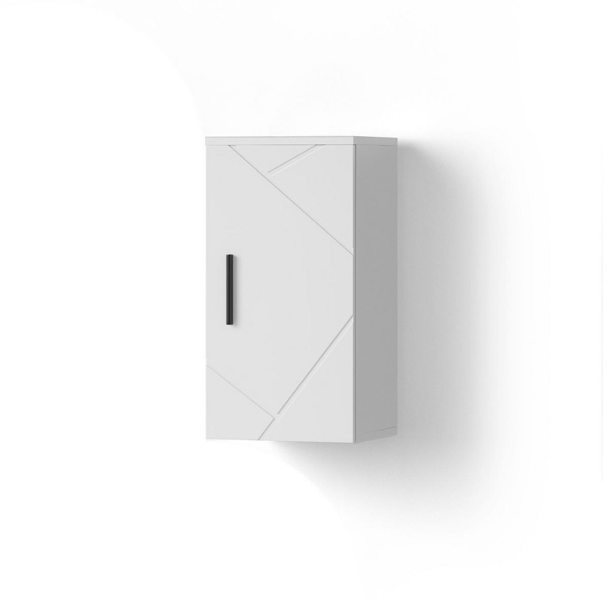 BADSCHRANK Ronco Weiß Hochglanz 30 x 59 cm - Weiß Hochglanz, Holzwerkstoff (30/59/24cm) - Livinity®