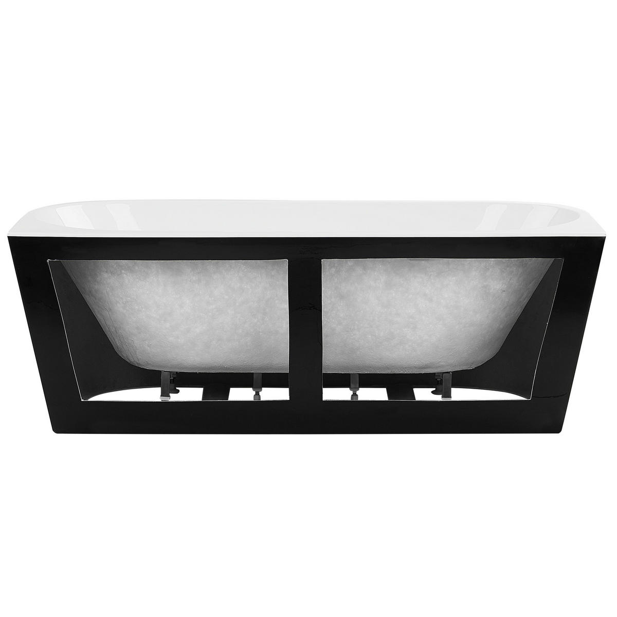 BADEWANNE 80x170x59 cm schwarz Harvey - Schwarz, Kunststoff (80/58/170cm) - Beliani