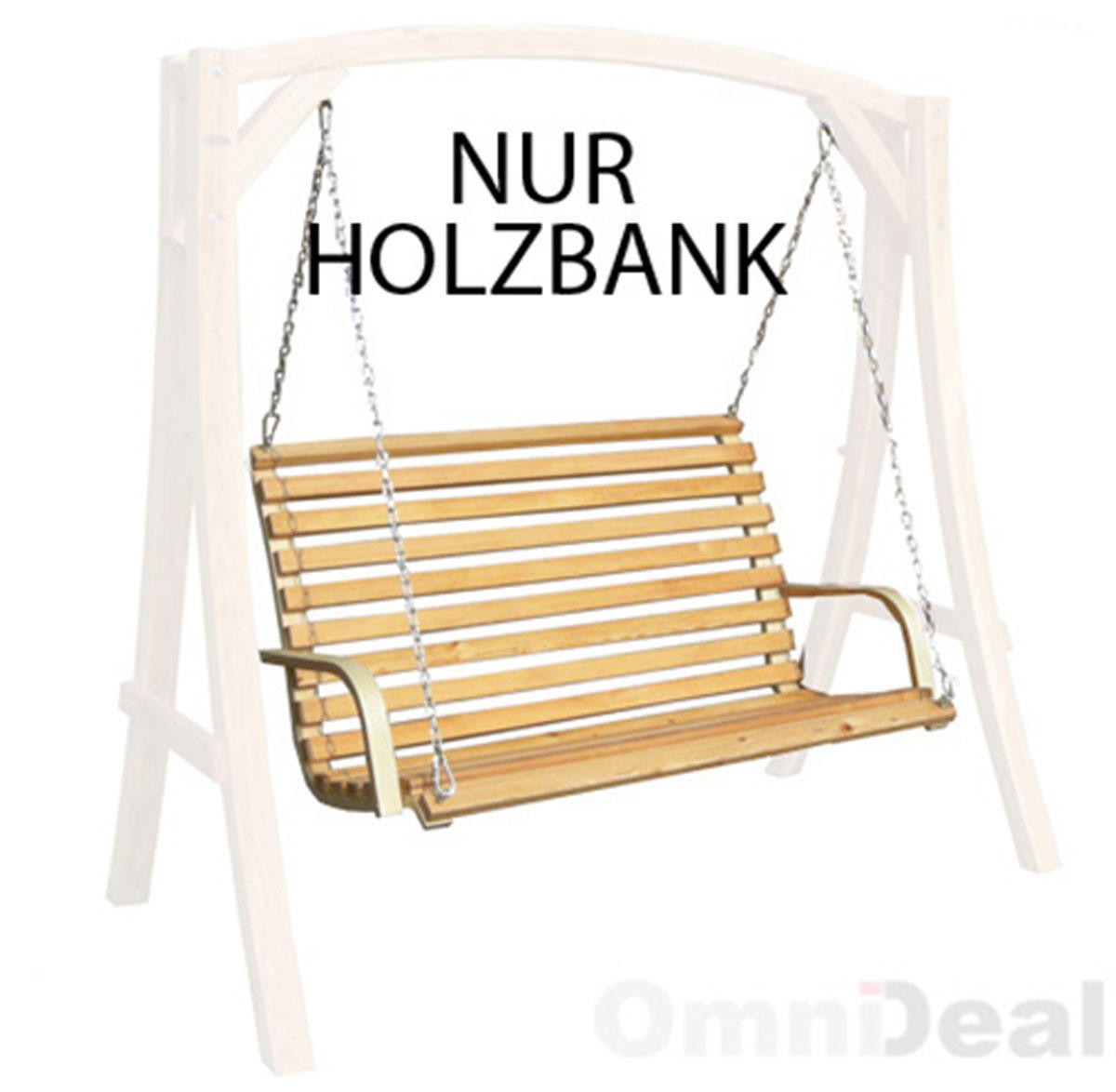 HOLLYWOODSCHAUKEL-BANK bis 260kg, 146/100/70cm, Braun - Braun, Holz (100/70/146cm) - Amanka