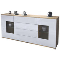 SIDEBOARD Grömitz Weiß Hochglanz - Weiß Hochglanz, Holzwerkstoff (166.5/75.5/35cm) - Vladon