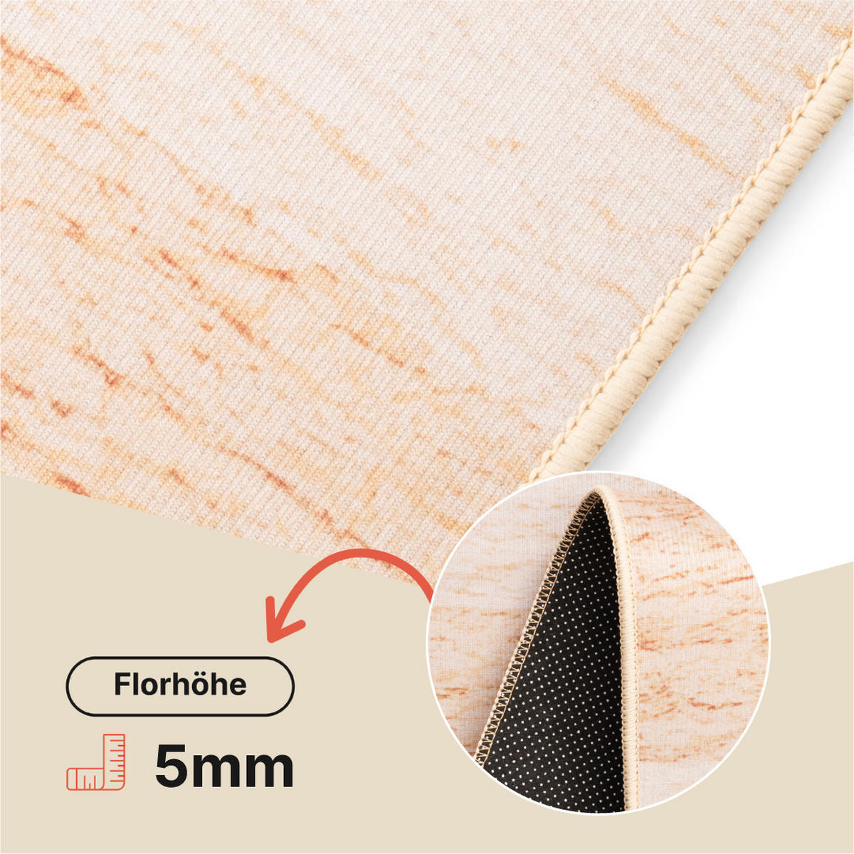TEPPICH NORA Beige 160/230 cm - Beige, Textil (160/230cm) - Tapiso