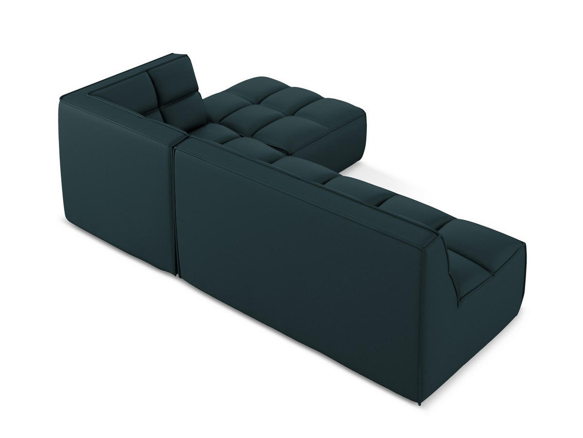 ECKSOFA Beidseitig Kunstleder Blau - Blau/Petrol, Leder/Kunststoff (258/178cm) - Makamii