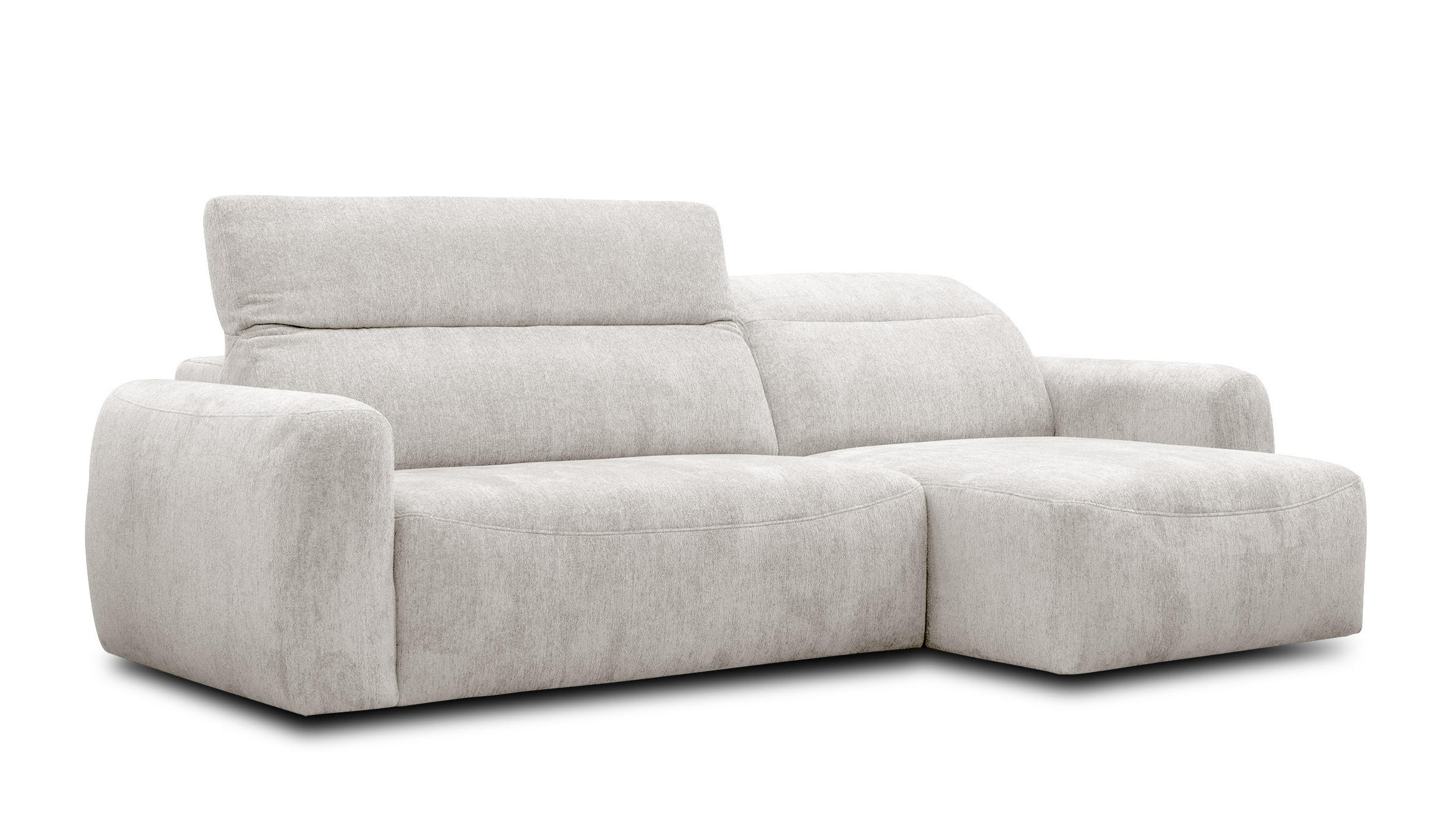 ECKSOFA NERO 4-Sitzer, ecru - Ecru/Schwarz, Holz/Textil (272/81/159cm) - Courtois Laville