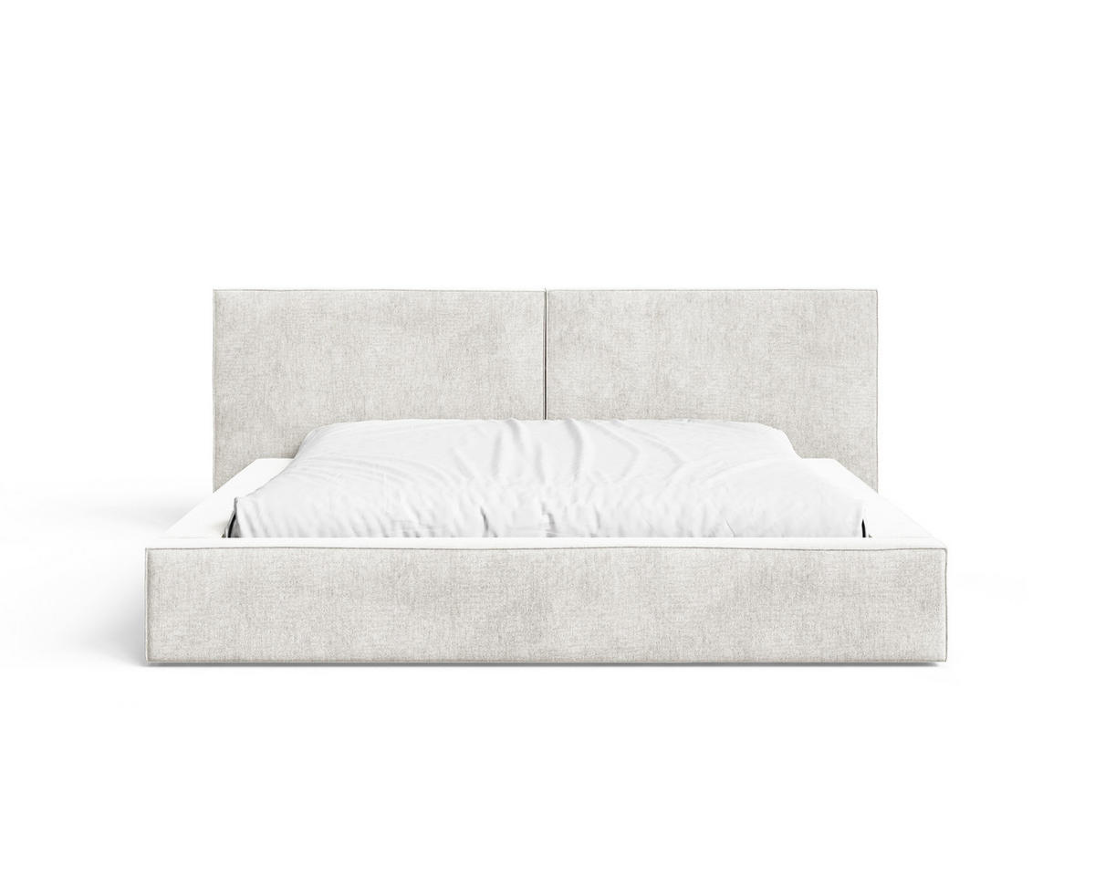 POLSTERBETT 06 140x200 cm – Tresor - Bett mit Bettkasten, Metall-Lattenrost - Creme, Holz (140/200cm) - ROYAL24_MARKT