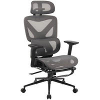 BÜROSTUHL Vaylen schwarz/grau - Schwarz/Grau, Kunststoff/Metall (66/124/66cm) - TPFLiving