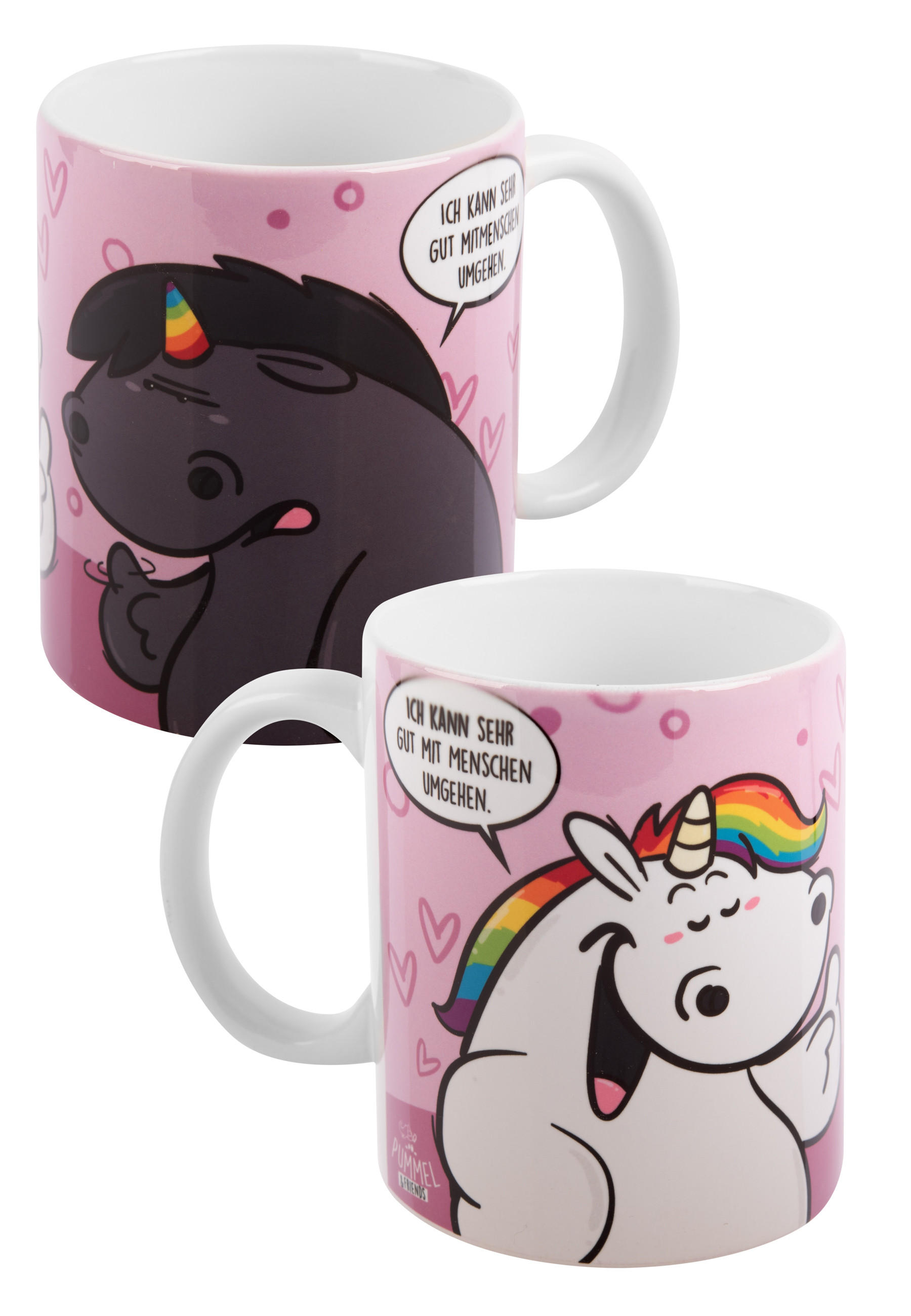 KAFFEEBECHER Pummel und Friends Mehrfarbig 320 ml - Multicolor, Keramik (0.32L) - United Labels