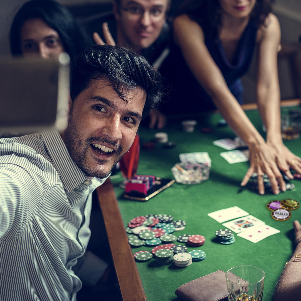 3-TLG.POKERBUTTON-SET - Multicolor, Metall (4/4cm) - Relaxdays