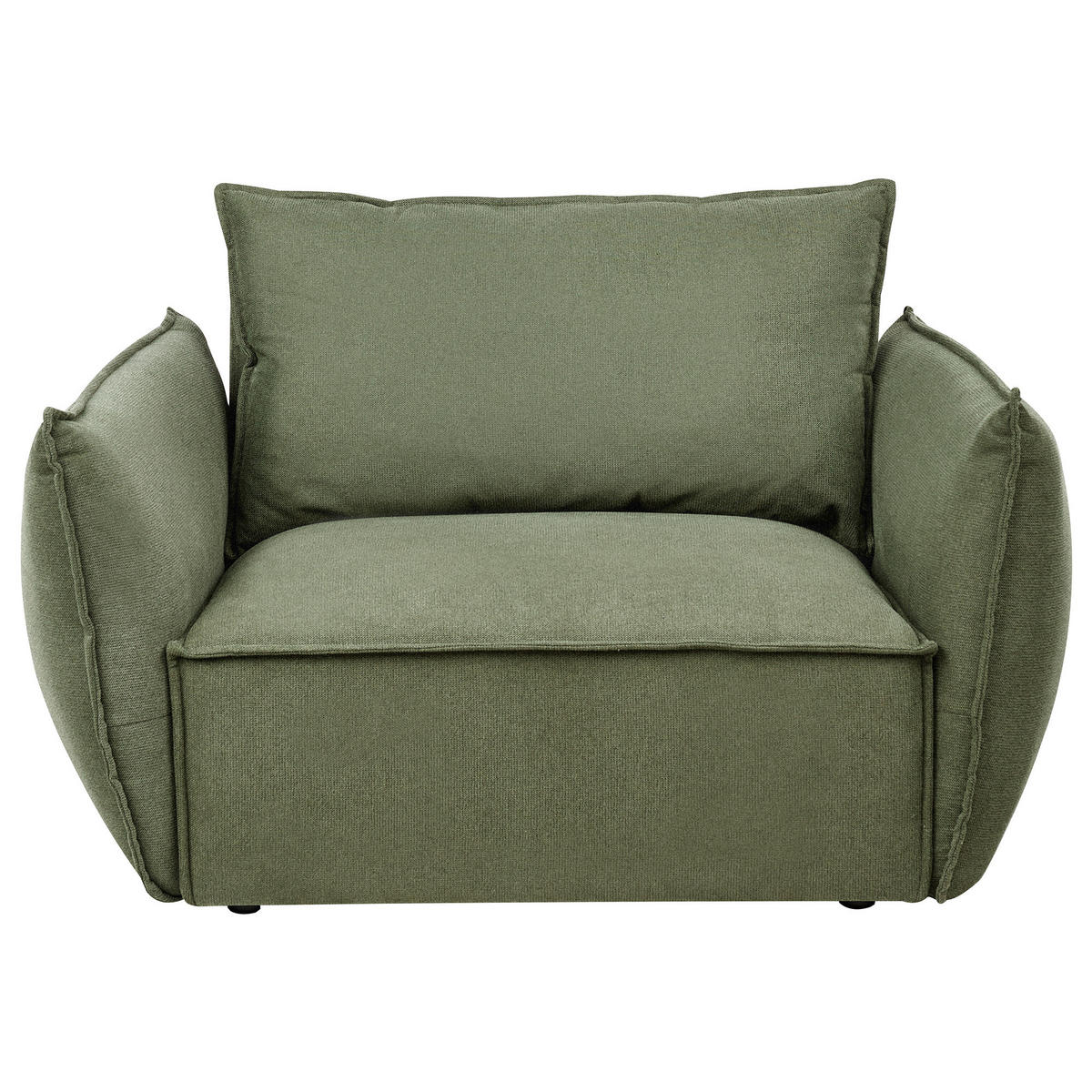 SESSEL Stoff Grün Kunes - Grün, Textil (124/78/94cm) - Beliani