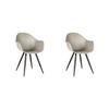 ESSZIMMERSTUHL Luca Weiß 54/85/58 cm 2er-Set - Beige, Kunststoff (85/58/54cm) - LABEL51