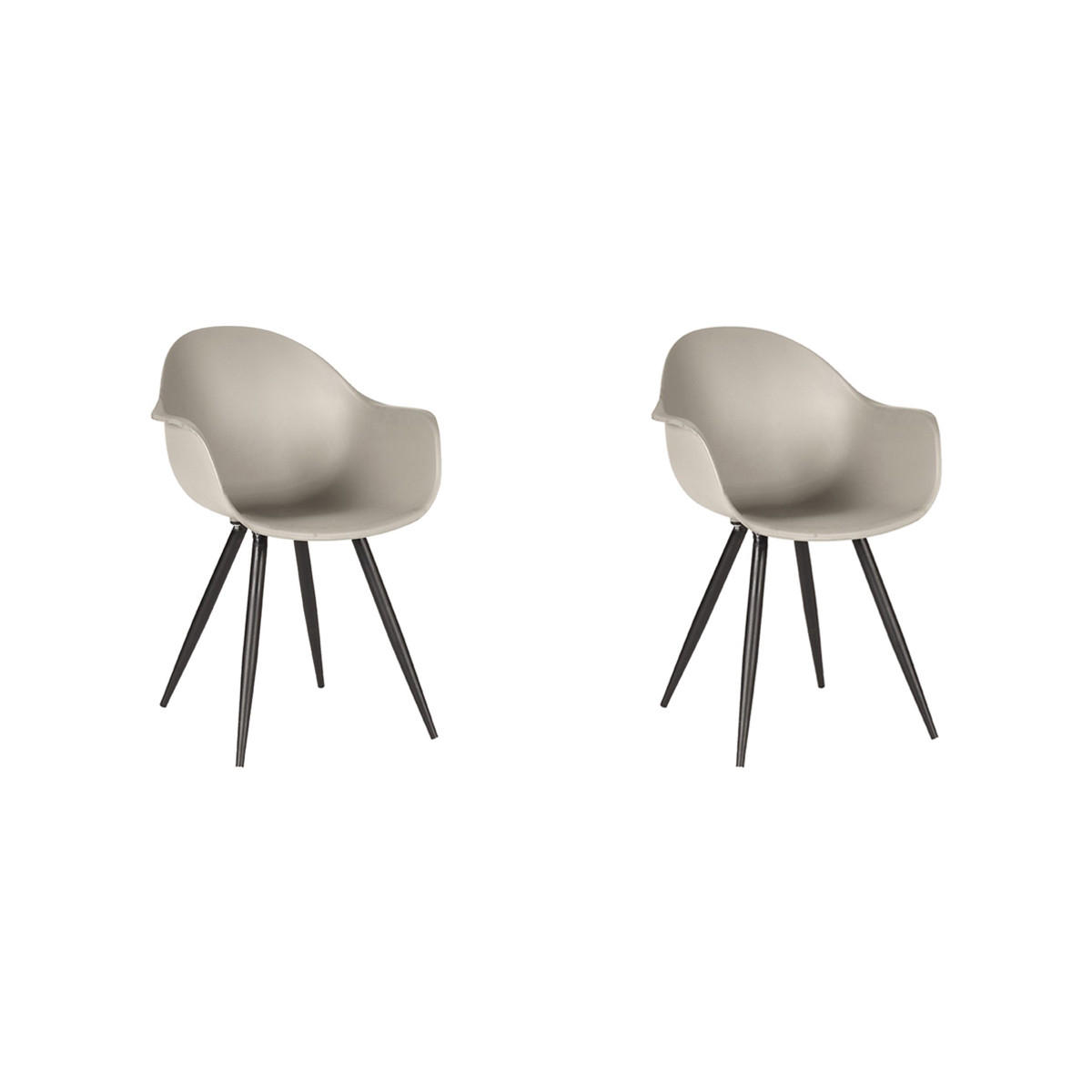 ESSZIMMERSTUHL Luca Weiß 54/85/58 cm 2er-Set - Beige, Kunststoff (85/58/54cm) - LABEL51