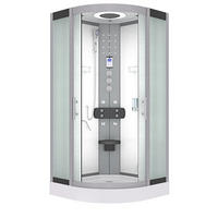 FERTIGDUSCHE Dusche D58-10M1 Weiß 90x90 - Weiß, Glas/Kunststoff (90/90/215cm) - AcquaVapore by Sandra Jentho